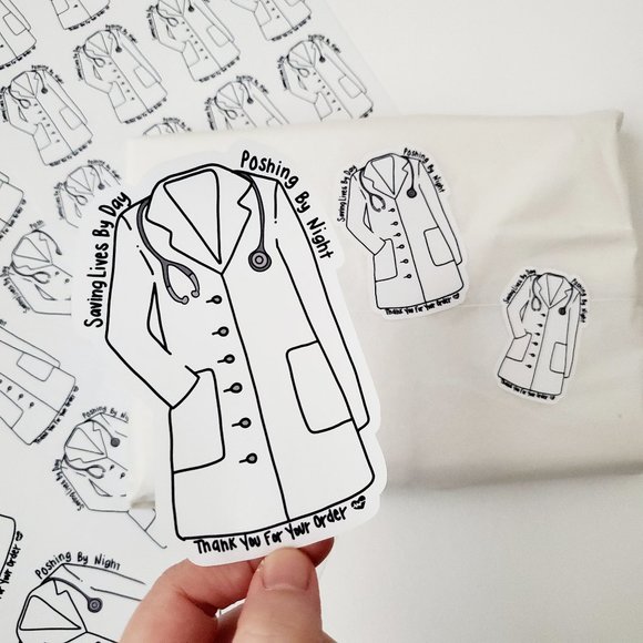 LB061 Poshmark Medical Sticker [Price Firm] - Picture 8 of 9